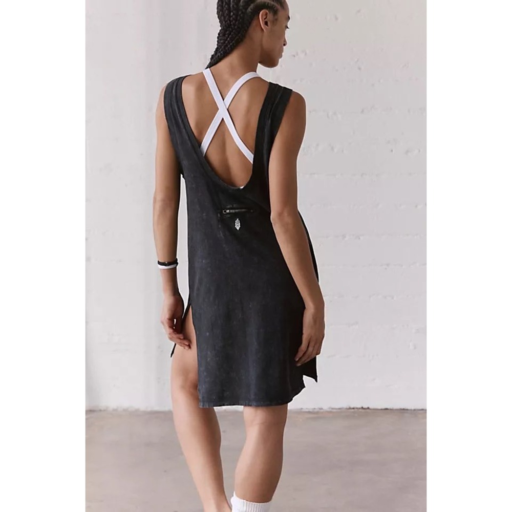 Free People Movement Hotty Hot Tunic Tank Peach Gray Medium